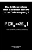 Why did the developer wear a Halloween costume to the Christmas party ?