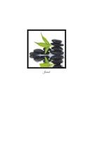 Journal: Black Zen Stones with Green Leaves, 6 x 9 White Cover. 252 Page Lined, Ruled Book, Daily Journal, Gratitude Journal, Blogger Log, Appointment Book, (3 Lines Rule!)