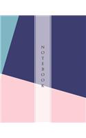 Notebook: Wide Ruled Notebook for Everyday Use Segmented Navy and Pink