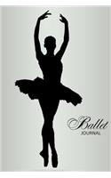 Ballet Journal: Dance Notebook - Black Design Lined Small