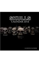 Skulls Calendar 2018: 16 Month Calendar