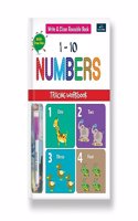 Write & Clean Reusable Book - 1-10 Number Tracing Workbook For Kids