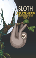 Sloth Coloring Book Kids Ages 4-12