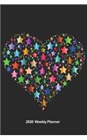 Plan On It 2020 Weekly Calendar Planner - Heart Shaped Rainbow Stars