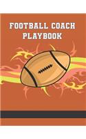 Football Coach Playbook: A Coaching Planner with Undated Monthly Calendars, To Do Pages, Player Roster, Game Stats, Field Pages, and Lined Notes-Football with Swirls Cover