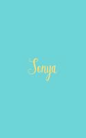 Sonya: Personalized Name Turquoise Matte Soft Cover Notebook Journal to Write In. 120 Blank Lined Pages