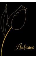 Autumn: Personalized Writing Journal for Women - Elegant Black and Gold
