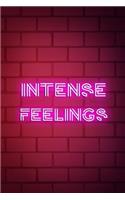 Intense Feelings: Blank Lined Notebook ( Vaporwave ) Red