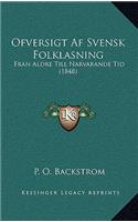Ofversigt Af Svensk Folklasning