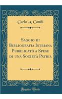 Saggio Di Bibliografia Istriana Pubblicato a Spese Di Una SocietÃ  Patria (Classic Reprint)