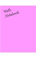Math Notebook: Pink Play
