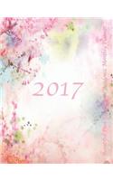2017 Beautiful Pink Dreamscape Academic Monthly Planner: Large 8.5x11 16 Month August 2016-December 2017 Organizer