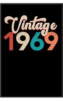 vintage retro 1969: Notebook Journal for Kids & men, women.... with more than 100 lined page - Composition Size (6*9)