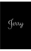 Jerry: notebook with the name on the cover, elegant, discreet, official notebook for notes