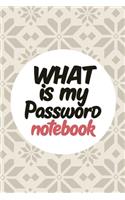 What is My Password Notebook