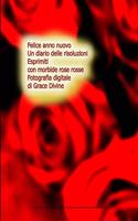 Felice anno nuovo Un diario delle risoluzioni Esprimiti con morbide rose rosse Fotografia digitale di Grace Divine