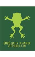 2020 Daily Planner with Sudoku-a-Day: Green Frog Planning by Day Calendar Jan-Dec 2020