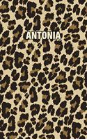 Antonia: Personalized Notebook - Leopard Print Notebook (Animal Pattern). Blank College Ruled (Lined) Journal for Notes, Journaling, Diary Writing. Wildlife 