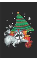 Christmas Animal - Racoon: Graph Ruled Notebook - Journal for Christmas Gift Idea And New Year Gift Idea