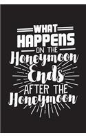 Honeymoon Ends After The Honeymoon: Funny Journal For Newlyweds Blank Lined Notebook
