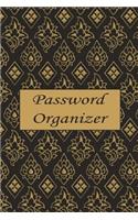 Password Organizer: Web Password Book / Password Book / Password Journal / Internet Password Book (Elegant thai pattern with golden style)(5 Password Organizer)