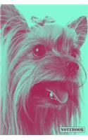Notebook: Yorkshire Terrier Dog Breed Pet Diary Journal (Blue)