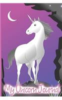 My Unicorn Journal: Bullet Journal Dotted Notebook 6x9 with Unicorn Cover, 120 Pages