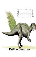 Psittacosaurus Dinosaur wide-lined paper composition book: Lovers of Dinosaurs, For use to elementary and middle shcool children, For homeschooling, teachers or school offices, Perfect for keeping notes or d