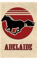 Wild Horse Lined Notebook: Adelaide: College Ruled Composition Book Diary Lined Journal