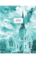 Lined Journal (Diary, Notebook): 8.5 X 11, Anglican Church Cover, Wide Rule Notebook