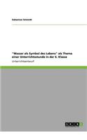 "Wasser als Symbol des Lebens" als Thema einer Unterrichtsstunde in der 6. Klasse: (German)