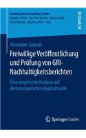 Freiwillige Veröffentlichung Und Prüfung Von Gri-Nachhaltigkeitsberichten