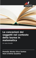 concezioni dei soggetti nel contesto della laurea in matematica