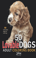 50 Lovable Dogs Adult Coloring Book