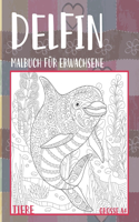 Malbuch für Erwachsene - Grosse A4 - Tiere - Delfin