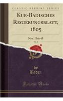 Kur-Badisches Regierungsblatt, 1805, Vol. 2