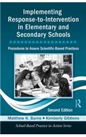 Implementing Response-To-Intervention in Elementary and Secondary Schools