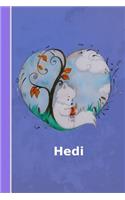 Hedi: Personalisiertes Notizbuch - Fuchs Mit Herz - Softcover - 120 Seiten - Leer / Blanko / Nummeriert - Notebook - Tagebuch - Diary - Bullet Journal - S