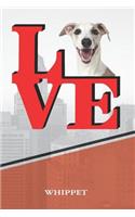 Whippet: Love Park Recipe Blank Cookbook Notebook Book Is 120 Pages 6x9