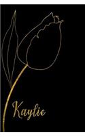 Kaylie: Personalized Writing Journal for Women - Elegant Black and Gold