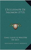 L'Ecclesiaste De Salomon (1713)