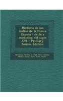 Historia de Los Indios de La Nueva Espana: Crita a Mediados del Siglo XVI: (English)
