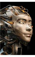 Golden-Eyed Android Grid Notebook