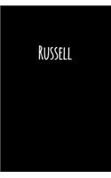 Russell: Clean Personalized Lined Notebook / Journal Gift, 120 Pages, 6x9, Soft Cover, Matte Finish, Perfect Gift for Russell