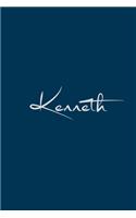 Kenneth: notebook with the name on the cover, notebook for notes, Journaling