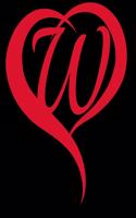 Monogram Initial Letter W Adorable Heart Red and Black: : In My Heart letter initial Personalized Name Letter W, Cute funny gift for Girlfriend Boyfriend Women Wife Husband Teens Students Girls for Home S