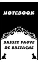Basset Fauve de Bretagne Notebook: Black and White notebook, Decorative Journal for Basset Fauve de Bretagne Lover: Notebook /Journal Gift, Black and White,100 pages, 6x9, Soft cover,