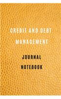 Credit and debt management Notebook Credit and debt management planner book