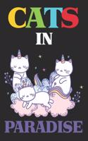 Cats In Paradise: Notebook Journal For Unicorn Cat Lovers