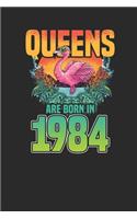 Queens Are Born In 1984: Blank Lined Notebook / Journal (6 X 9 -120 Pages) - Birthday Gift Idea